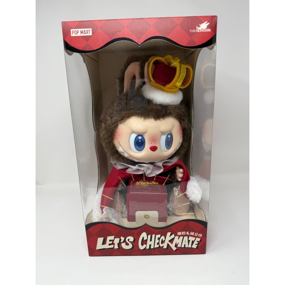 Pop Mart THE MONSTERS Let's Checkmate 400% Vinyl Plush Labubu King Authentic‎